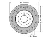 INA Lagerblok Rond RFE25 (25mm) foto