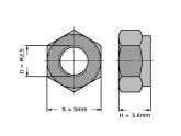 Zelfborgende zeskantmoer met kunststof ring DIN 985 M2.5 Onbehandeld foto