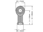 SKF Stangkop SILKAC30 M (30x71x37mm) foto