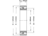 SKF Cilinderlager Tweerijig NN3016 TN SPW33 (80x125x34mm) foto