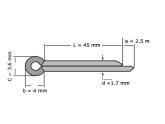 Splitpen DIN 94 2x45mm Verzinkt foto
