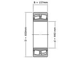 STC-Steyr Tonlager Zelfinstellend 23088 CA W33 (440x650x157mm) foto