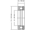 NKE Kogeltaatslager 52410 (40x110x78mm) foto