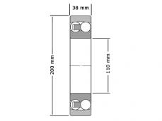 SNR Kogellager Zelfinstellend 1222 K C3 (110x200x38mm) foto