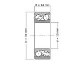 Nachi Hoekcontactlager Tweerijig 5200 (10x30x14mm) foto