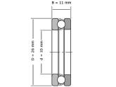 Nachi Kogeltaatslager 51200 (10x26x11mm) foto