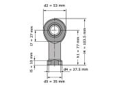 INA Stangkop GIR20 UK 2RS (20x53x16mm) foto