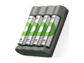 GP Batterijlader USB 3H met 4x2100mA AA batterij - PROMO foto