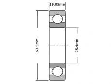 SKF Kogellager RMS8 (25.400x63.500x19.050mm) foto