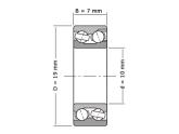 NKE Hoekcontactlager Tweerijig 3800 2RS (10x19x7mm) foto