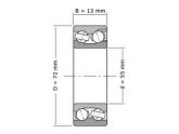 NKE Hoekcontactlager Tweerijig 3811 2RS (55x72x13mm) foto