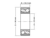 SNR Hoekcontactlager Tweerijig 5307 EE G15 (35x80x34.9mm) foto