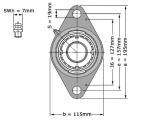 SKF Lagerblok Ovaal FYTJ50 KF (45mm) foto