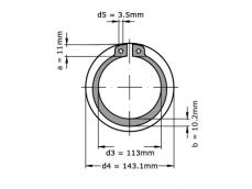 Seegerring DIN 471 120mm RVS foto