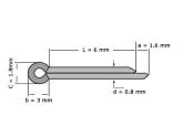 Splitpen DIN 94 1x6mm RVS A2 foto