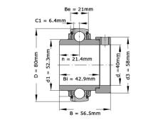 INA Insert Lager GE40 KTT B (40x80x56.5mm) foto
