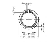Seegerring DIN 471 52mm RVS foto
