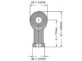 SKF Stangkop SILKAC20 M (20x51x25mm) foto