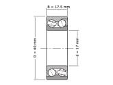 IBB Hoekcontactlager Tweerijig 3203 B 2RS RVS (17x40x17.5mm) foto