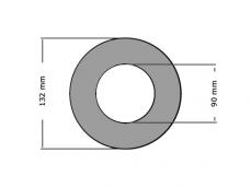 Pakking DIN2690 DN80 PN6 90x132mm 1.25mm foto