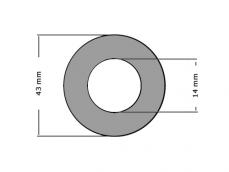 Pakking DIN2690 DN8 PN10/16/25/40 14X43mm 0.25mm foto