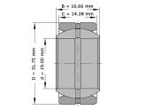 INA Gewrichtslager GE19 ZO HLN (19.05x31.75x16.66mm) foto