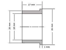 Glijlager PAF18170 P14 (18x20x17/26x1mm) foto