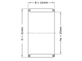 SKF Naaldlager K 25X31X21 (25x31x21mm) foto