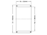 SKF Naaldlager K 38X46X32 (38x46x32mm) foto