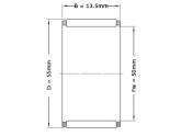 NKE Naaldlager K 50X55X13.5 (50x55x13.5mm) foto