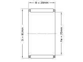 NKE Naaldlager K 75X81X20 (75x81x20mm) foto
