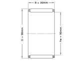 SKF Naaldlager K 90X98X30 (90x98x30mm) foto