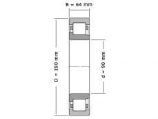 IBB Cilinderlager Eenrijig NJ2318 EM (90x190x64mm) foto