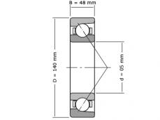 NSK Hoekcontactlager Tweerijig 7018 CTR DUM P3 (90x140x48mm) foto