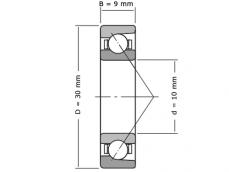 NSK Hoekcontactlager Eenrijig 7200 A5 TR SUM P3 (10x30x9mm) foto