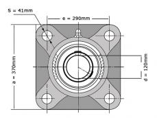 NSK Lagerblok Vierkant UCFS324 (120mm) foto