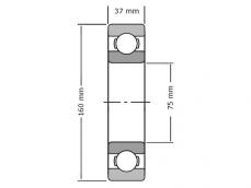 NTN Kogellager 6315 LLB 5K (50x110x27mm) foto