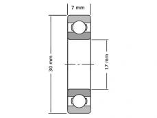 NTN Kogellager 6903 LLU (17x30x7mm) foto