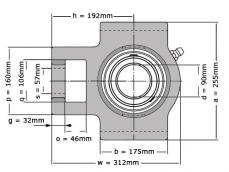 NTN Lagerblok Span UCT318 D1 (90mm) foto