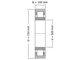 STC-Steyr Cilinderlager Eenrijig NU10/500 E MA (500x720x100mm) foto