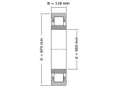 STC-Steyr Cilinderlager Eenrijig NU10/600 E MA (600x870x118mm) foto