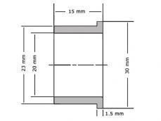 SKF Glijlager PCMF202315 E 20x23x15/30x1.5mm foto
