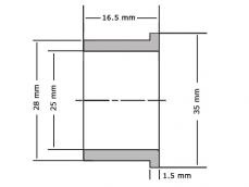 SKF Glijlager PCMF252816.5 E 25x28x16.5/35x1.5mm foto