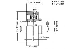 SKF Lagerblok Ovaal FYTB45 TF VA201 (45mm) foto