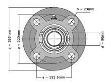 SKF Lagerblok Rond UCFC218 (90mm) foto