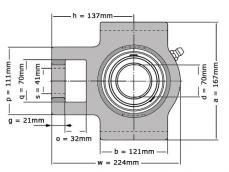 SNR Lagerblok Span UCT214 (70mm) foto