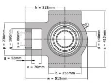 SNR Lagerblok Span UCT328 (140mm) foto